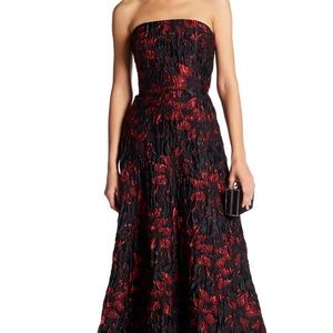 Carmen Marc Valvo formal strapless gown